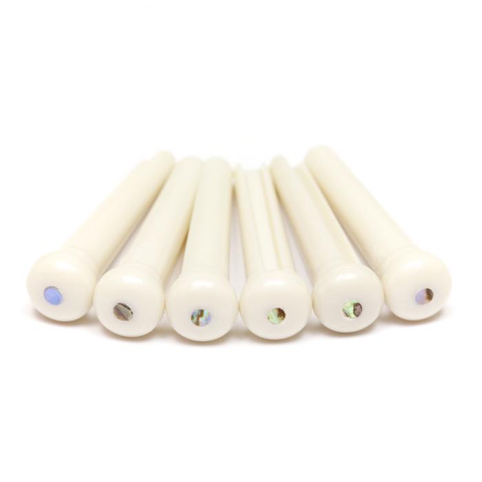 Graph Tech Tusq Traditional Bridge Pins White Paua Dot