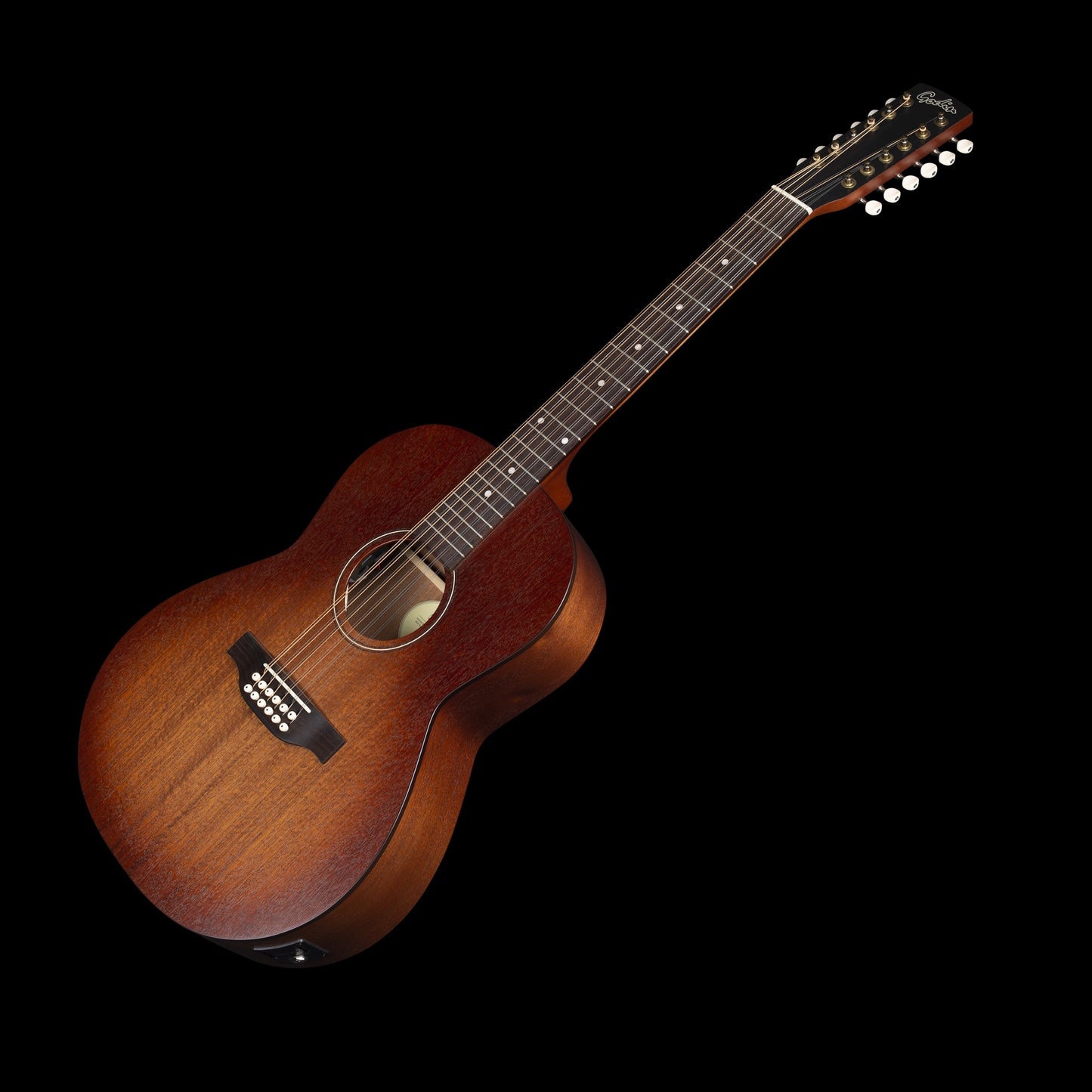Godin Mahogany Folk 12-String Acoustic/Electric Guitar w/Gig Bag - Rustic Burst