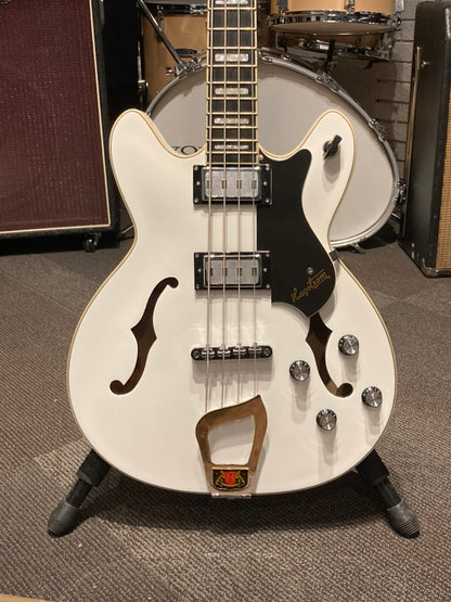 Hagstrom Viking Semi-Hollow Electric Bass Guitar w/Case - White Gloss (Used)