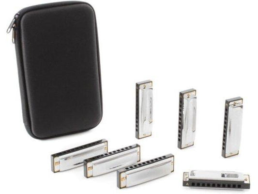 Hohner Blues Band Harmonica 7 Pack w/Case