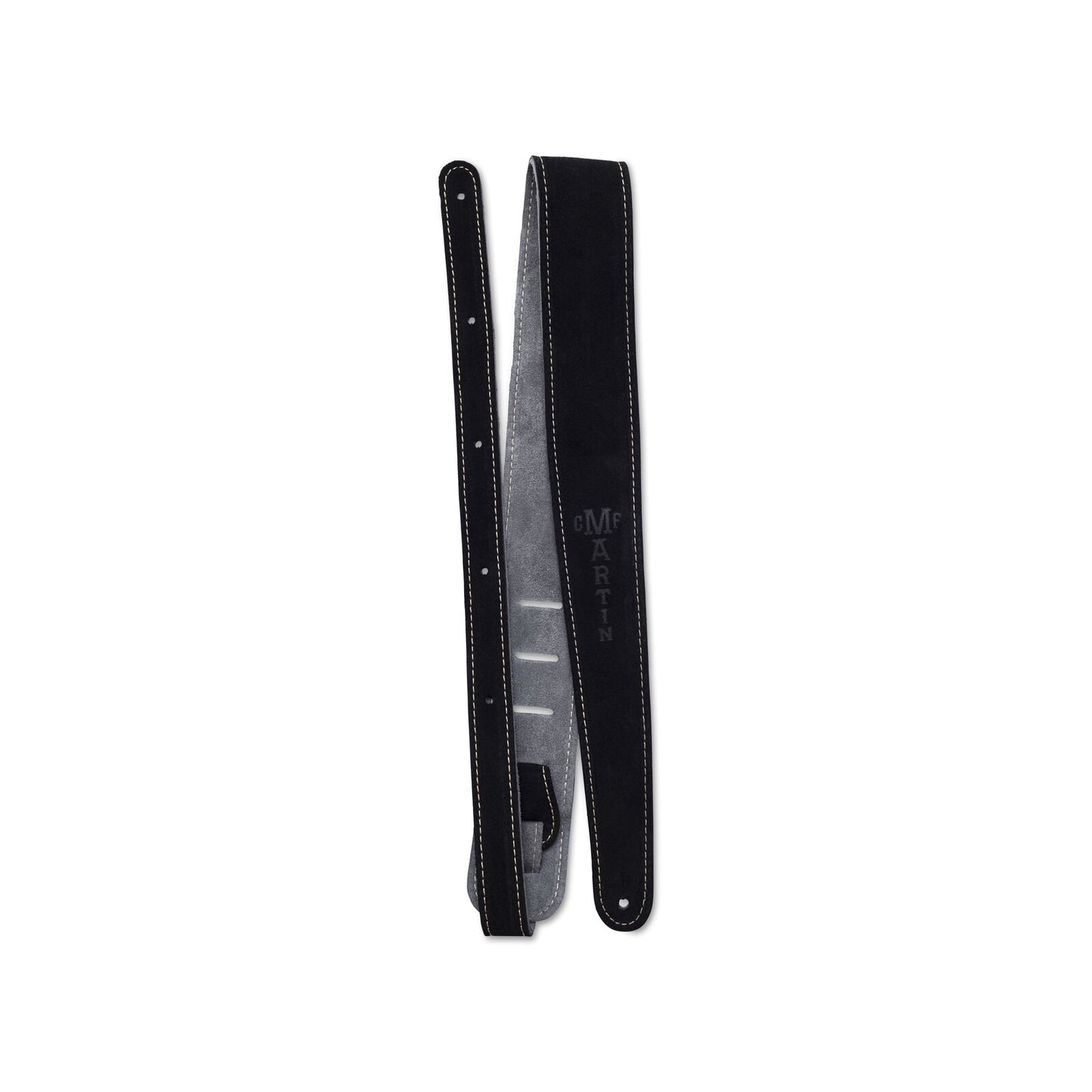 Martin Adjustable Suede Guitar Strap - Black/Grey