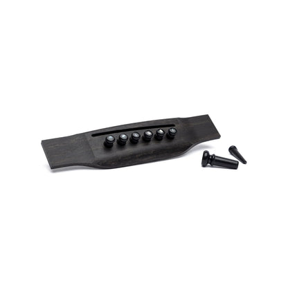 Martin Bridge & End Pin Set - Black w/Pearl Inlay