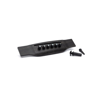 Martin Bridge & End Pin Set - Ebony w/Pearl Inlay