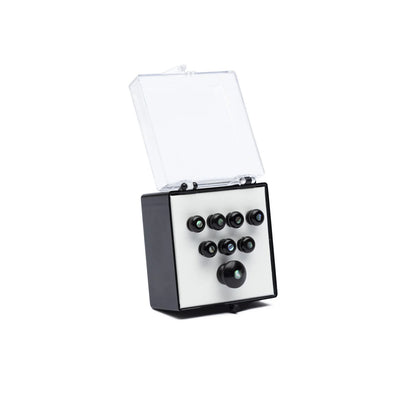 Martin Bridge & End Pin Set - Ebony w/Pearl Inlay
