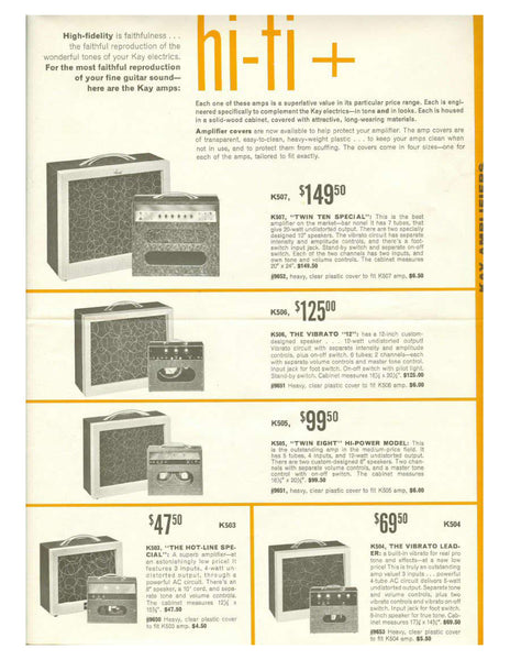 Kay Model 505 "Twin Eight" Hi-Power 2x8" Tube Guitar Combo Amp (1960's)