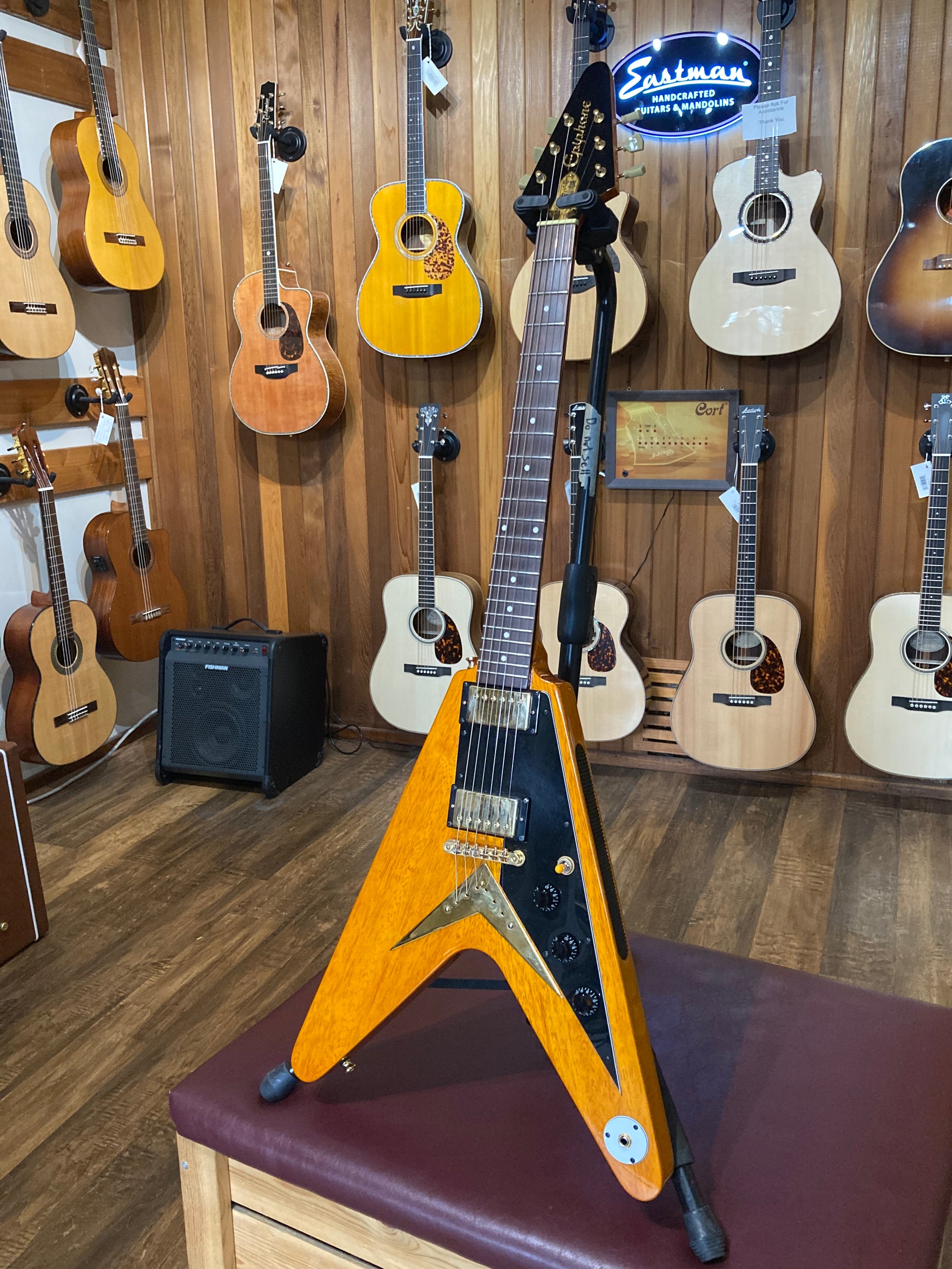 Amos flying v discount