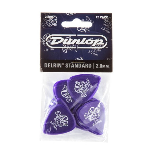 Dunlop 2.0mm Delrin 500 Guitar Pick (12/Pack)