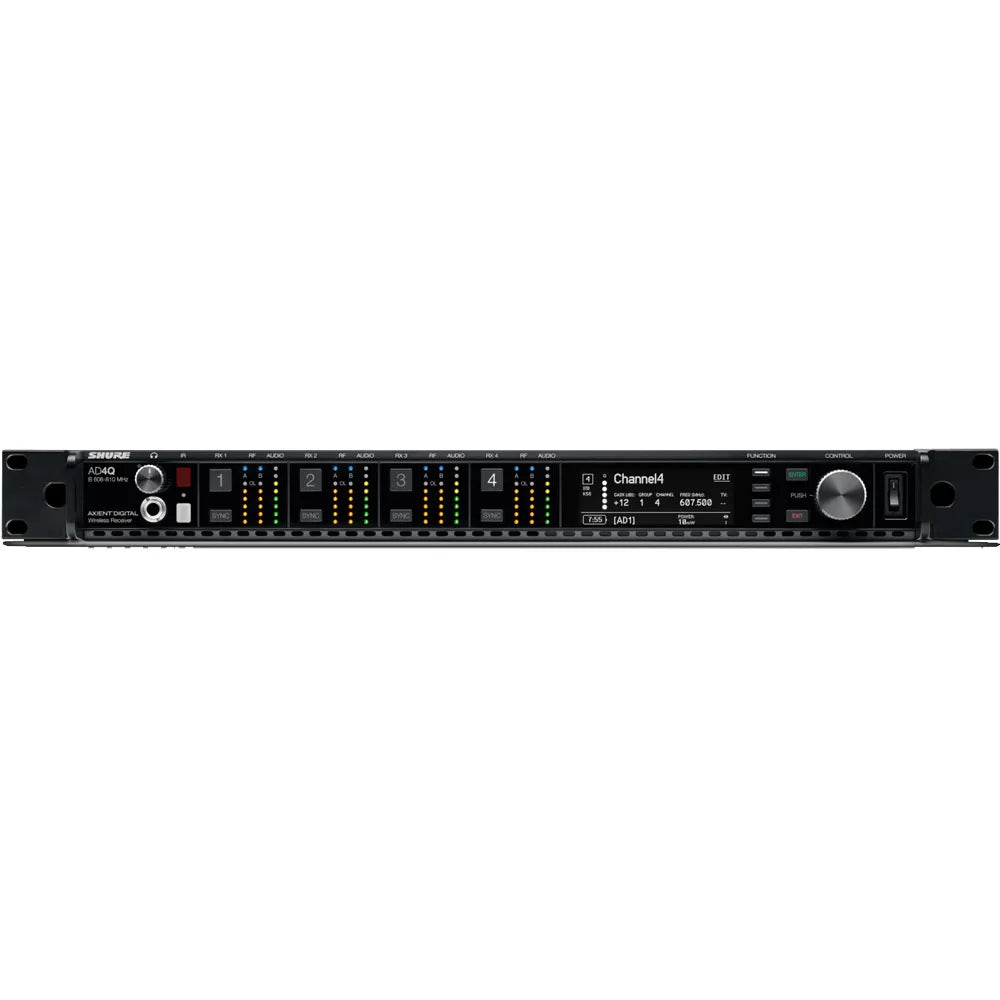Shure AD4QUS-A Four-Channel Digital Wireless Receiver