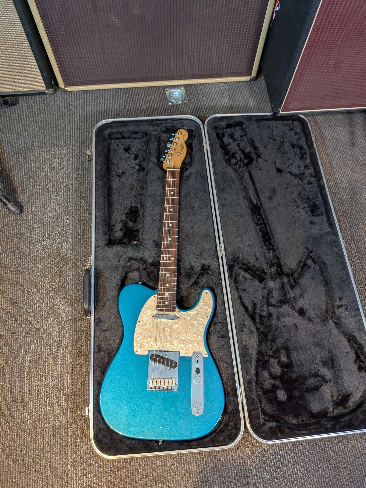 Fender American Series Telecaster w/Case - Aqua Marine Metallic (2001)