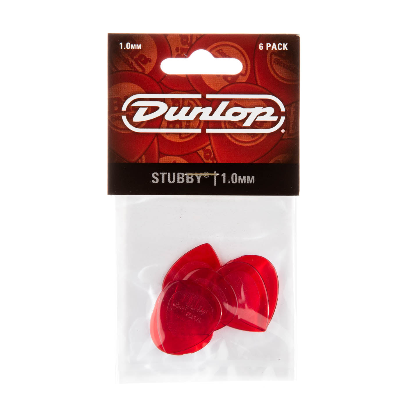 Dunlop 1.0mm Stubby® Jazz Guitar Picks (6/pack)