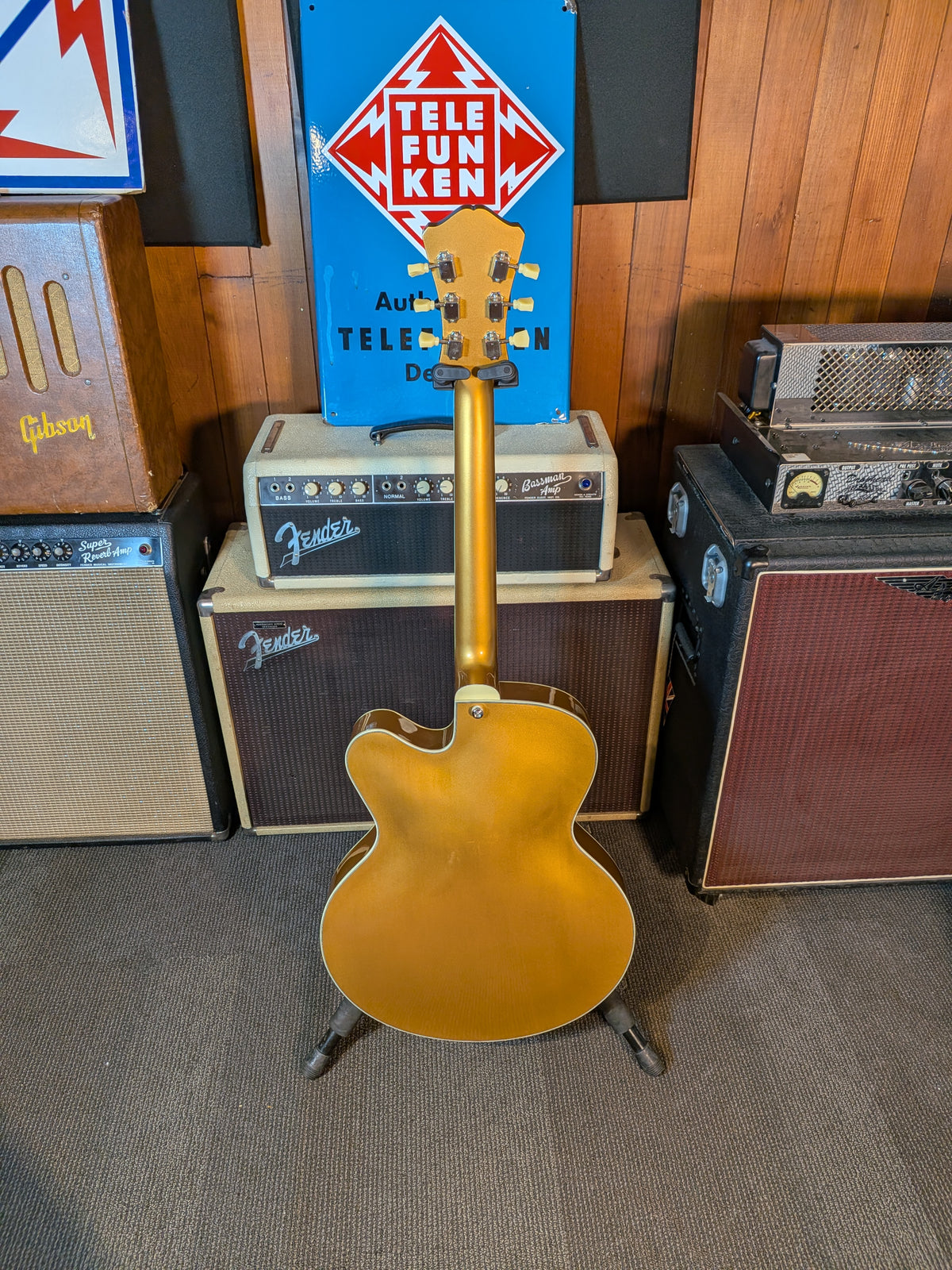 Eastman T58 Hollow Body Electric Guitar w/Bigsby & Gig Bag - Truetone Gold (2025)
