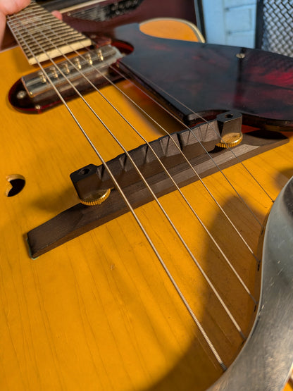 Harmony H65 Hollow Body Archtop Electric Guitar w/Case - Sherry Blonde (1956-1960)
