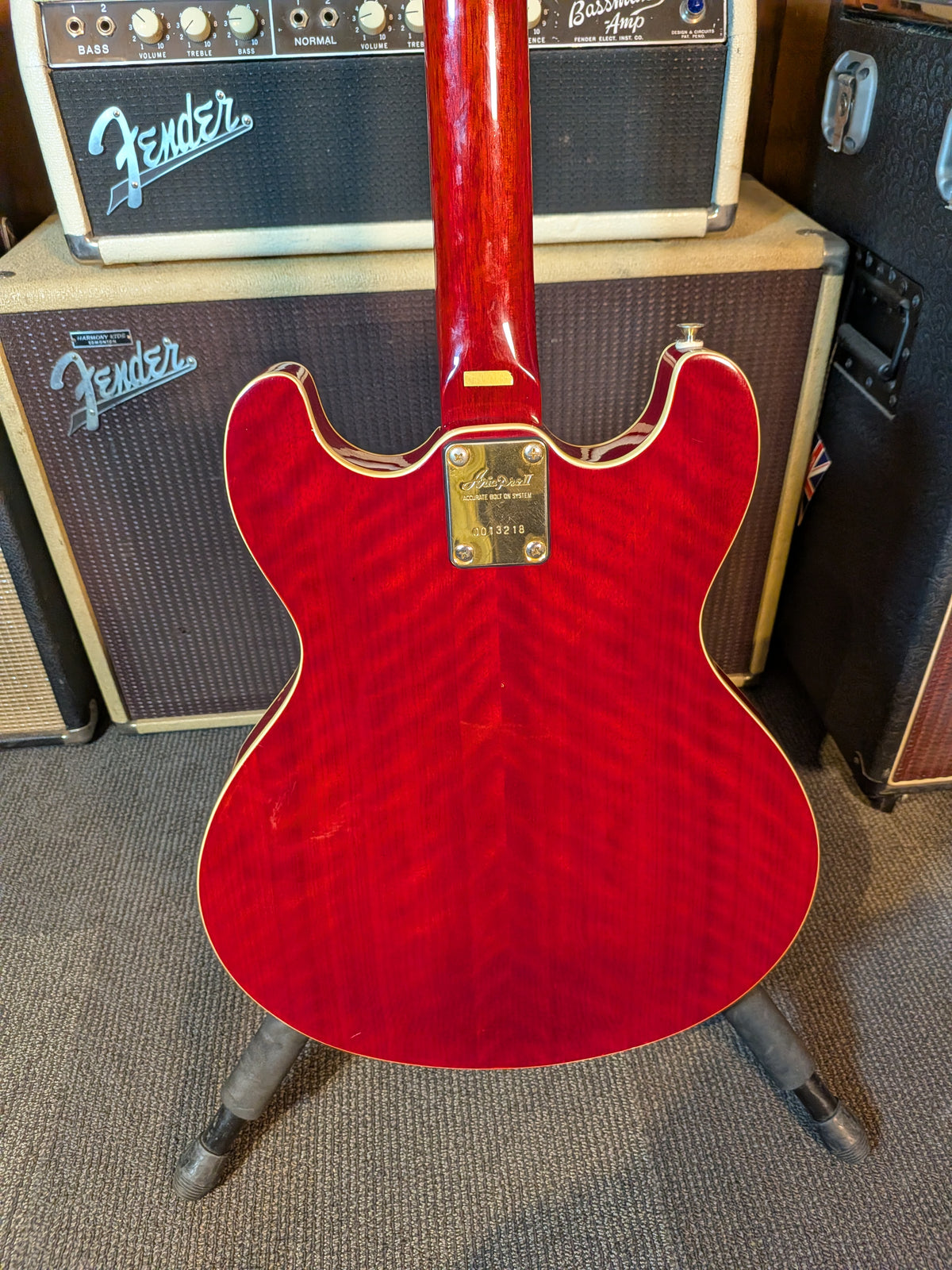 Aria Pro II TA-60 Semi-Hollow Electric Guitar w/Case - Wine Red (Late 1980's - Early 1990's)