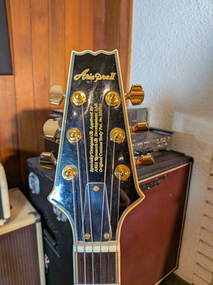 Aria Pro II TA-60 Semi-Hollow Electric Guitar w/Case - Wine Red (Late 1980's - Early 1990's)
