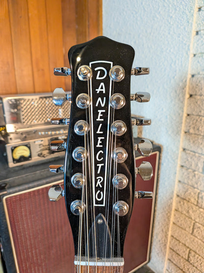 Danelectro '59 12-String Electric Guitar w/NOS Lipstick Pickups - Black (B-Stock)