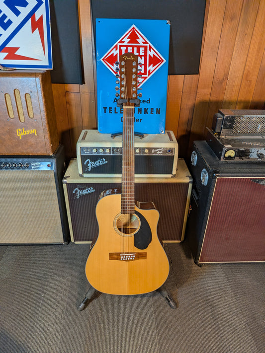Fender CD-60SCE Dreadnought 12-String Acoustic-Electric Guitar - Natural (Used)