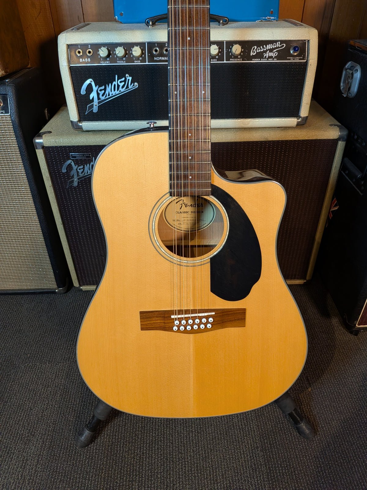 Fender CD-60SCE Dreadnought 12-String Acoustic-Electric Guitar - Natural (Used)
