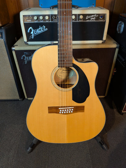 Fender CD-60SCE Dreadnought 12-String Acoustic-Electric Guitar - Natural (Used)