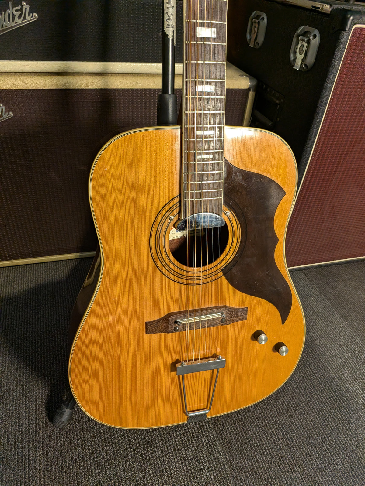 Eko Ranger 12 Electra 12-String Acoustic/Electric Guitar w/Case - Natural (1970's)