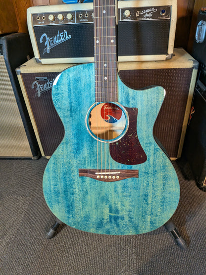 Eastman PCH3 Grand Auditorium Acoustic/Electric Guitar w/Gig Bag - Faded Blue (Serial #M2606662)