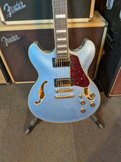 Ibanez Artcore Expressionist AS83 Semi-Hollow Eletric Guitar w/Case - Steel Blue (2018)
