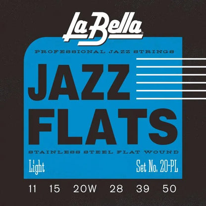 La Bella 20PL Jazz Flats for Electric Guitar (Light 11-50 Gauge)