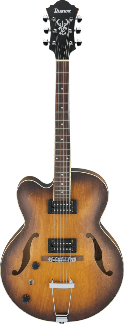 Ibanez Artcore AF55L Left Handed Hollow Body Electric Guitar - Tobacco Flat