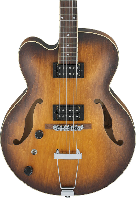 Ibanez Artcore AF55L Left Handed Hollow Body Electric Guitar - Tobacco Flat