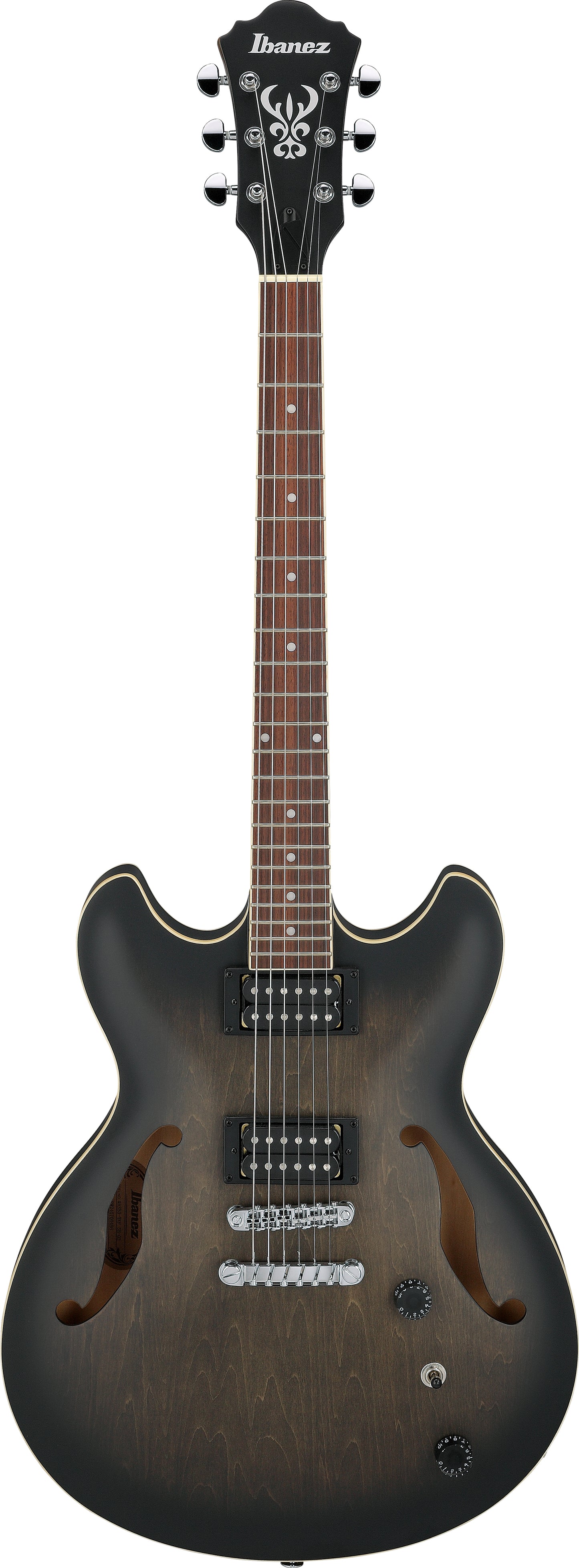 Ibanez Artcore AS53 Semi Hollow Body Electric Guitar - Transparent Black Flat