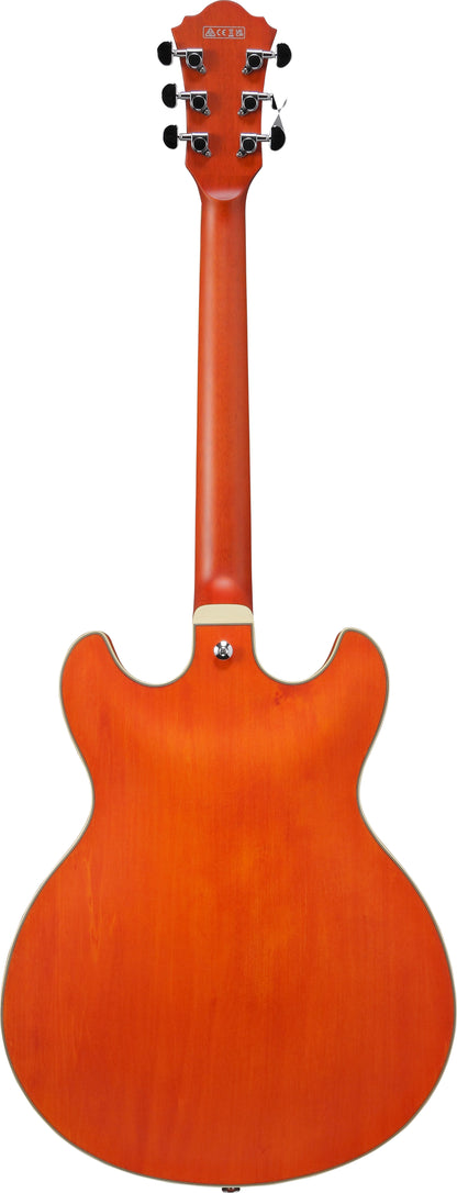 Ibanez AS73 Artcore Semi-Hollow Body Electric Guitar - Transparent Tangerine Flat