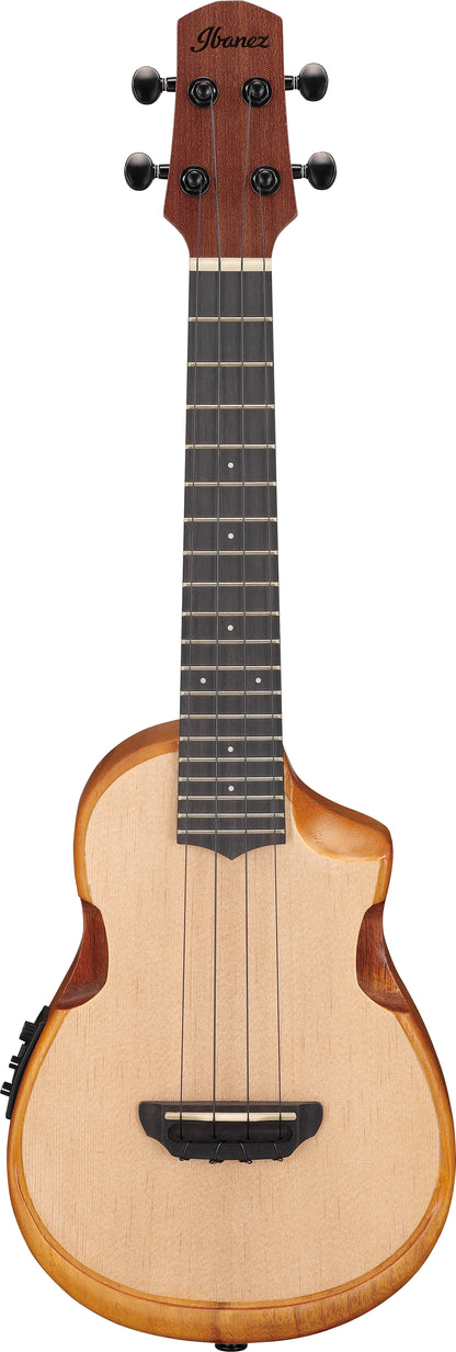 Ibanez AUC10E Acoustic/Electric Concert Ukulele w/Gig Bag - Open Pore Natural