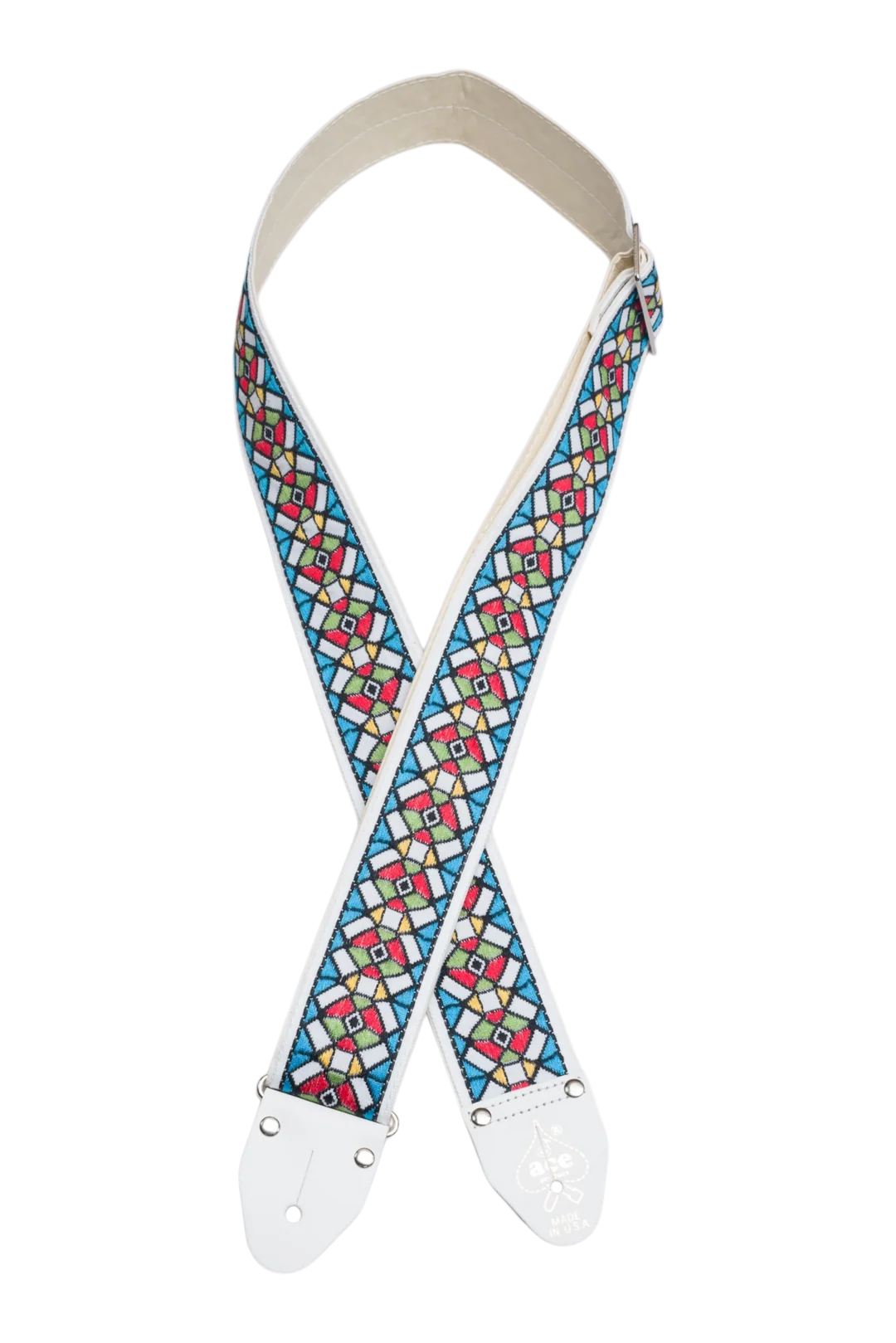 Ace Vintage Reissue Guitar Strap - Stained Glass