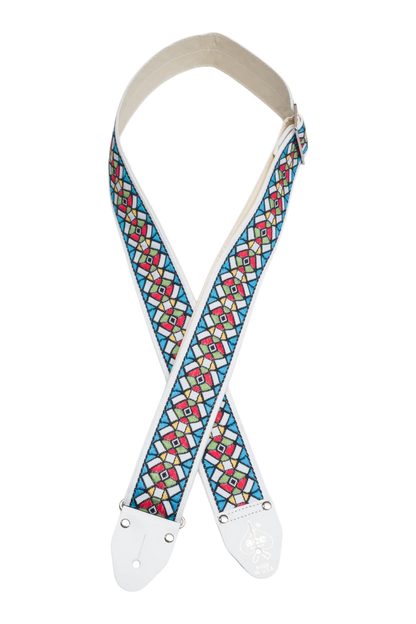 Ace Vintage Reissue Guitar Strap - Stained Glass