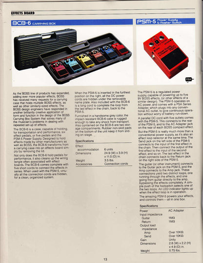 Boss PSM-5 Power Supply & Master Switch Pedal (1984)