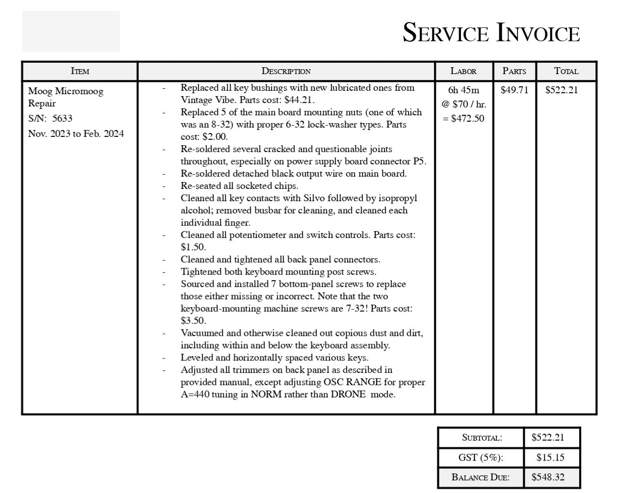 Moog MicroMoog Analog Synthsizer (1975-1979)