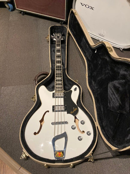 Hagstrom Viking Semi-Hollow Electric Bass Guitar w/Case - White Gloss (Used)