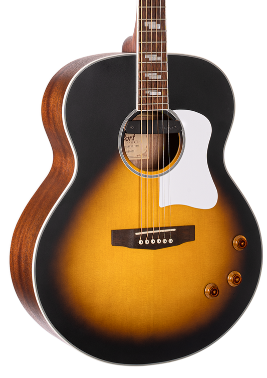Cort CJ Retro Jumbo Sized Acoustic/Electric Guitar - Vintage Sunburst Matte