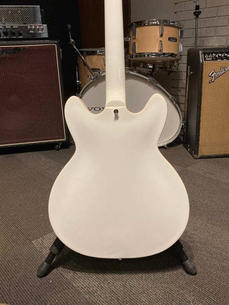 Hagstrom Viking Semi-Hollow Electric Bass Guitar w/Case - White Gloss (Used)
