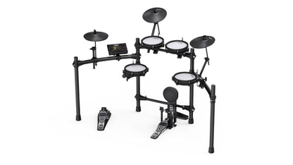 NUX DM-210-K All Mesh Head Digital Drum Kit w/ Motorcycle Style Drum Throne