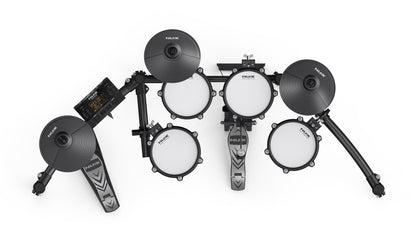 NUX DM-210-K All Mesh Head Digital Drum Kit w/ Motorcycle Style Drum Throne
