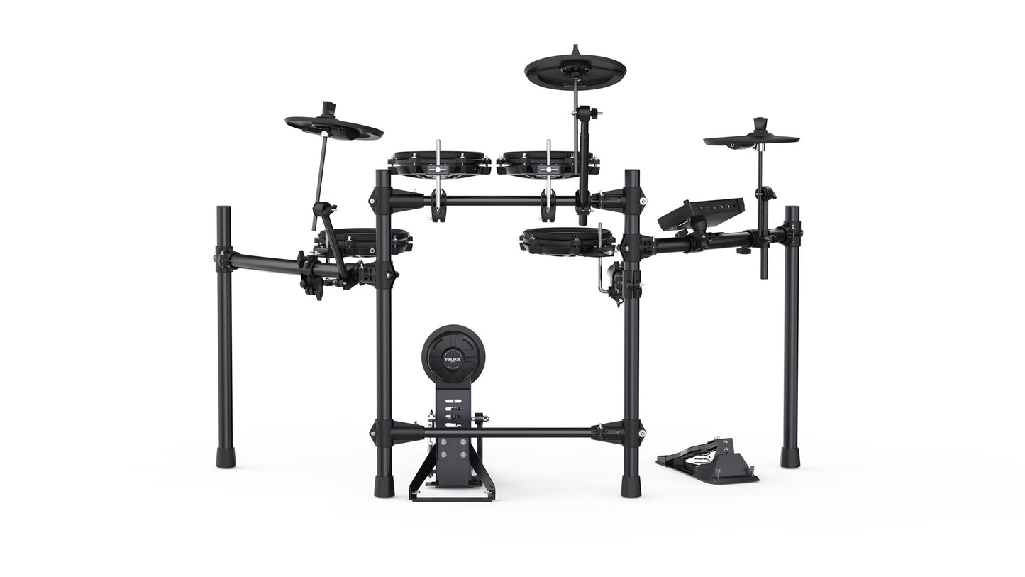 NUX DM-210-K All Mesh Head Digital Drum Kit w/ Motorcycle Style Drum Throne