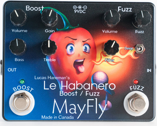 MayFly Audio Le Habanero Boost & Fuzz Pedal