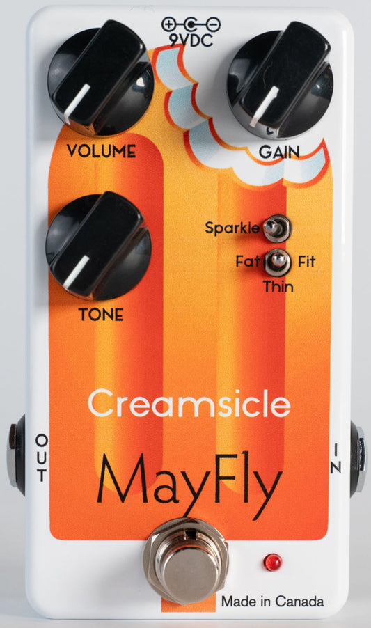 MayFly Audio Creamsicle English Overdrive Pedal