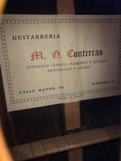 M.G. Contreras Calle Mayor 80 Classical Guitar w/Case (Late '60s - Early '70s)