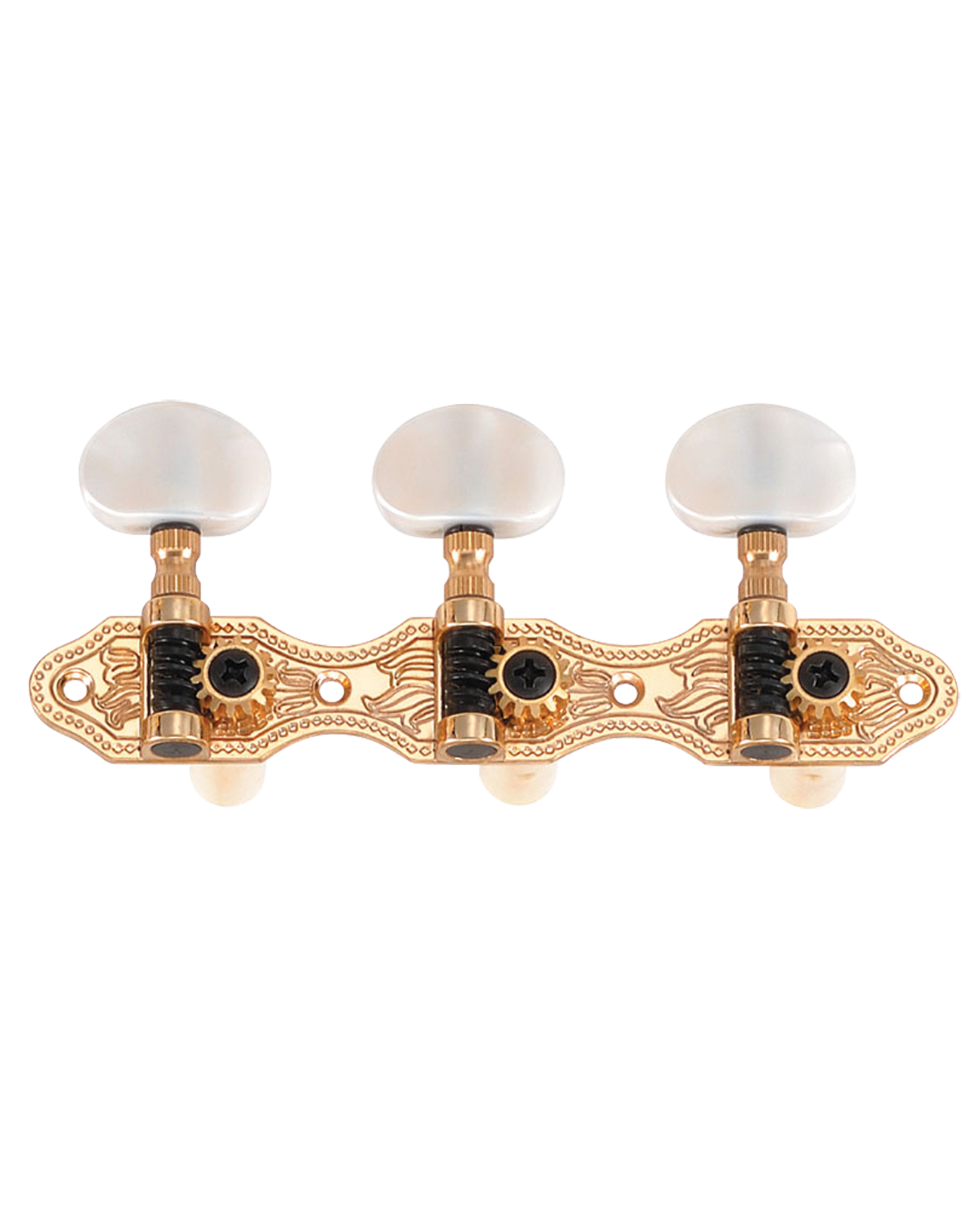 Golden Gate F-2110 Classical Guitar Tuners – 2 Planks (3+3) – Gold & Black
