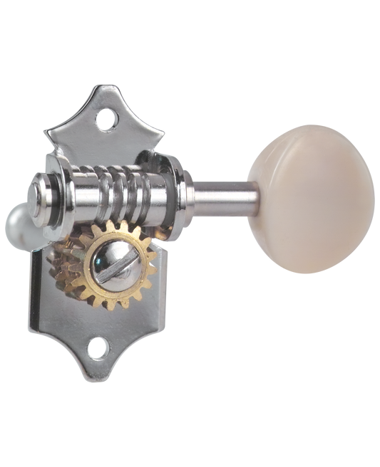 Golden Gate F-2215 Vintage Acoustic Guitar Tuners – 6 Individual (3+3) – Nickel