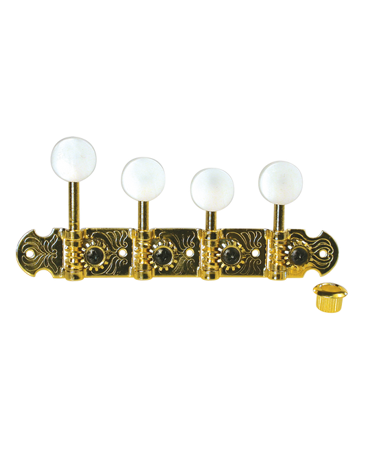 Golden Gate FM-3 Embossed F-Model Mandolin Tuners – 2 Planks (4+4) – Gold
