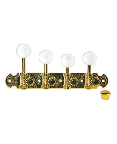Golden Gate FM-3 Embossed F-Model Mandolin Tuners – 2 Planks (4+4) – Gold