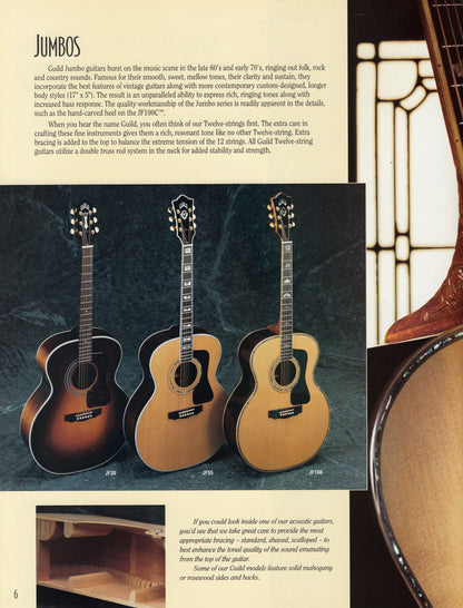 Guild JF30 Jumbo Acoustic/Electric Guitar w/Case - Antique Burst (1996)