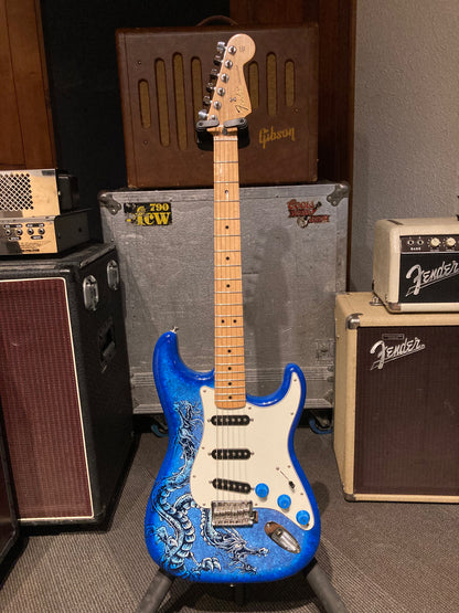Fender Special Edition David Lozeau Art Stratocaster® w/Gig Bagbag - Blue Dragon (2015)